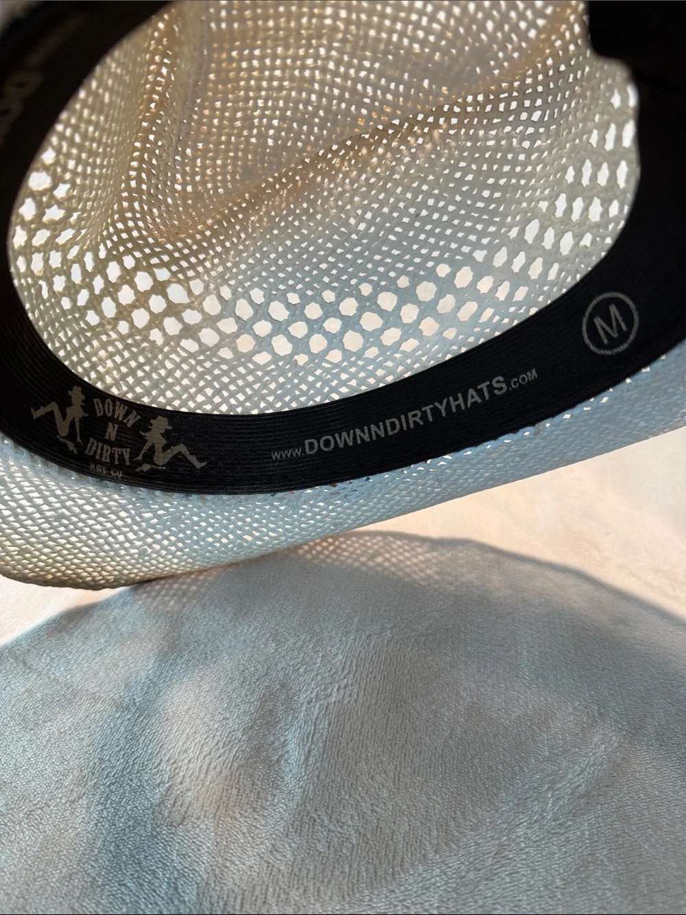 Down N Dirty Women’s Western Cowboy Hat 🤠 White Ombré Beaded Seashell 🐚 , Medium